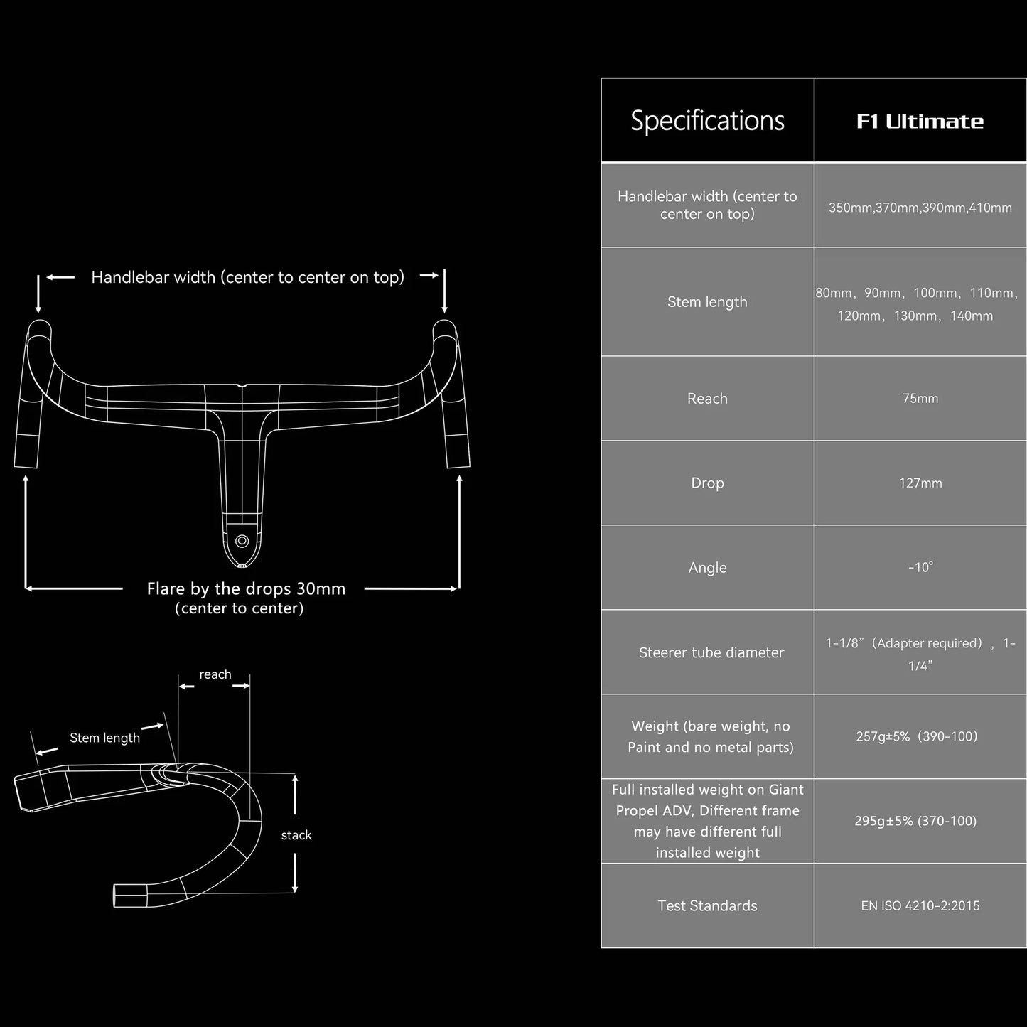 Integrated handlebar FARSPORTS F1 Ultimate 